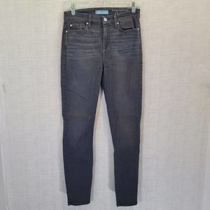 7 For all Mankind The High Waist Ankle Skinny Gray Denim Jeans Womens 26